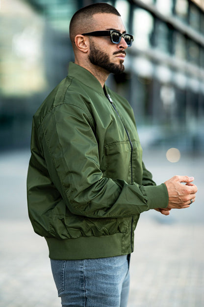 Men's Bomber Jacket - Green