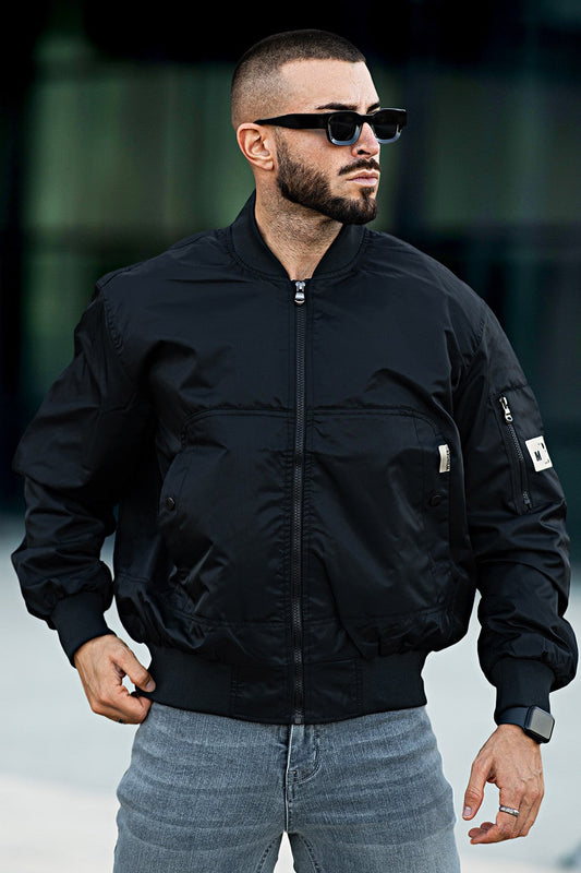 Men's Bomber Jacket - Black