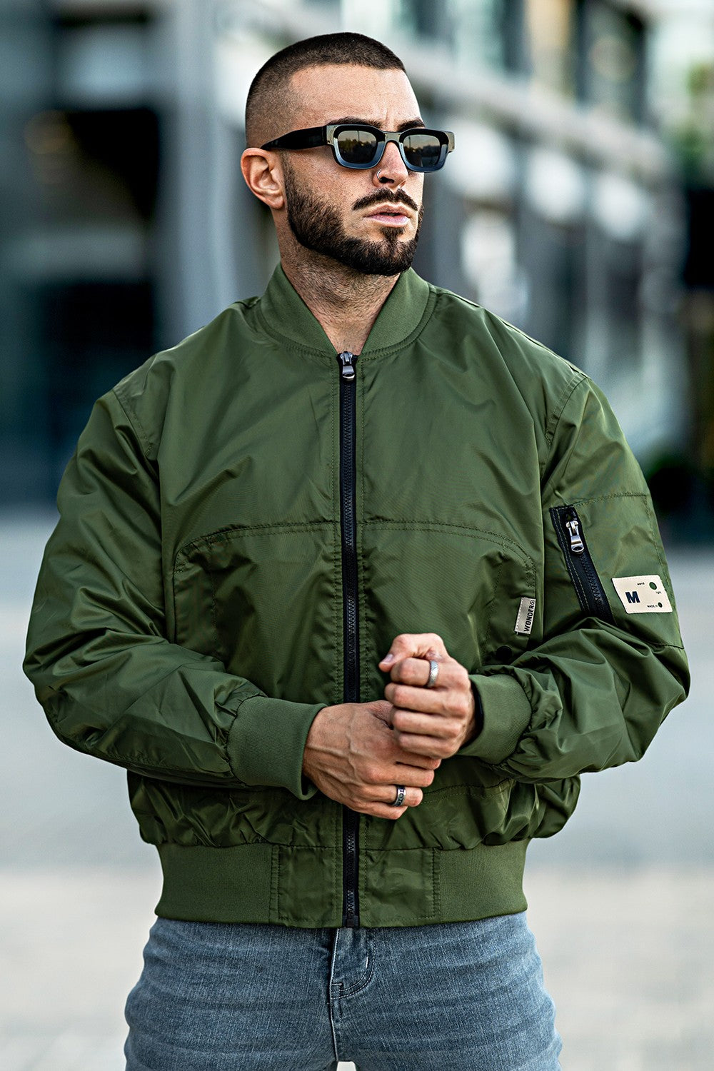 Men's Bomber Jacket - Green