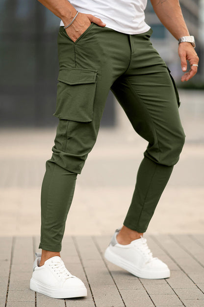 Men Casual Cargo Pant - Green