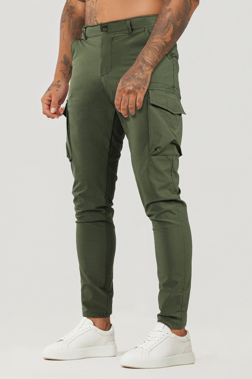 Men Casual Cargo Pant - Green